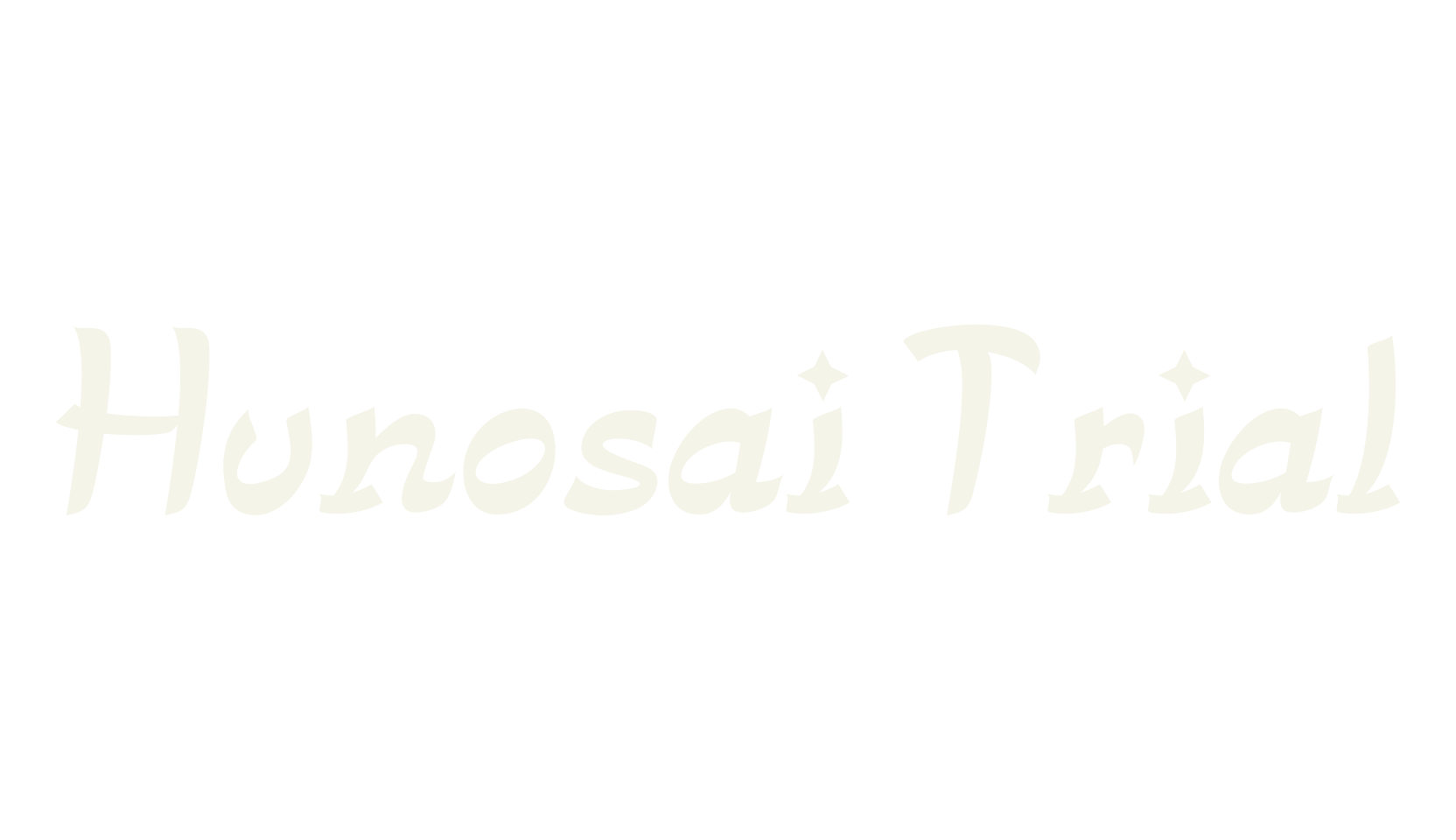 Hunosai Trial, fancy font preview