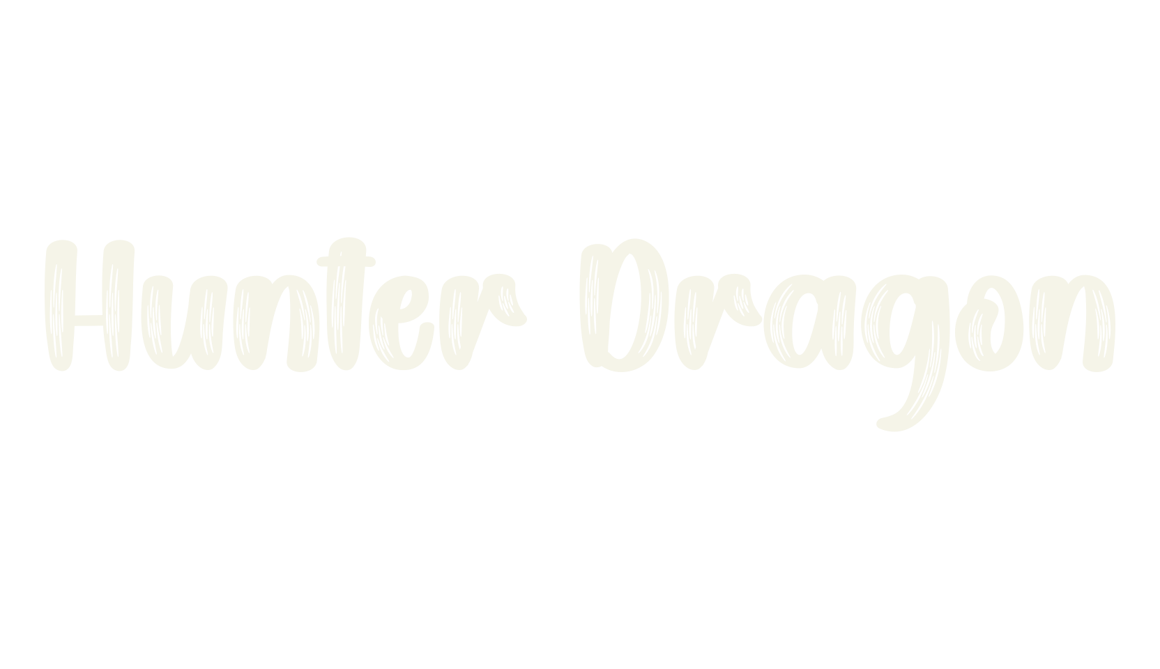 Hunter Dragon, script font preview