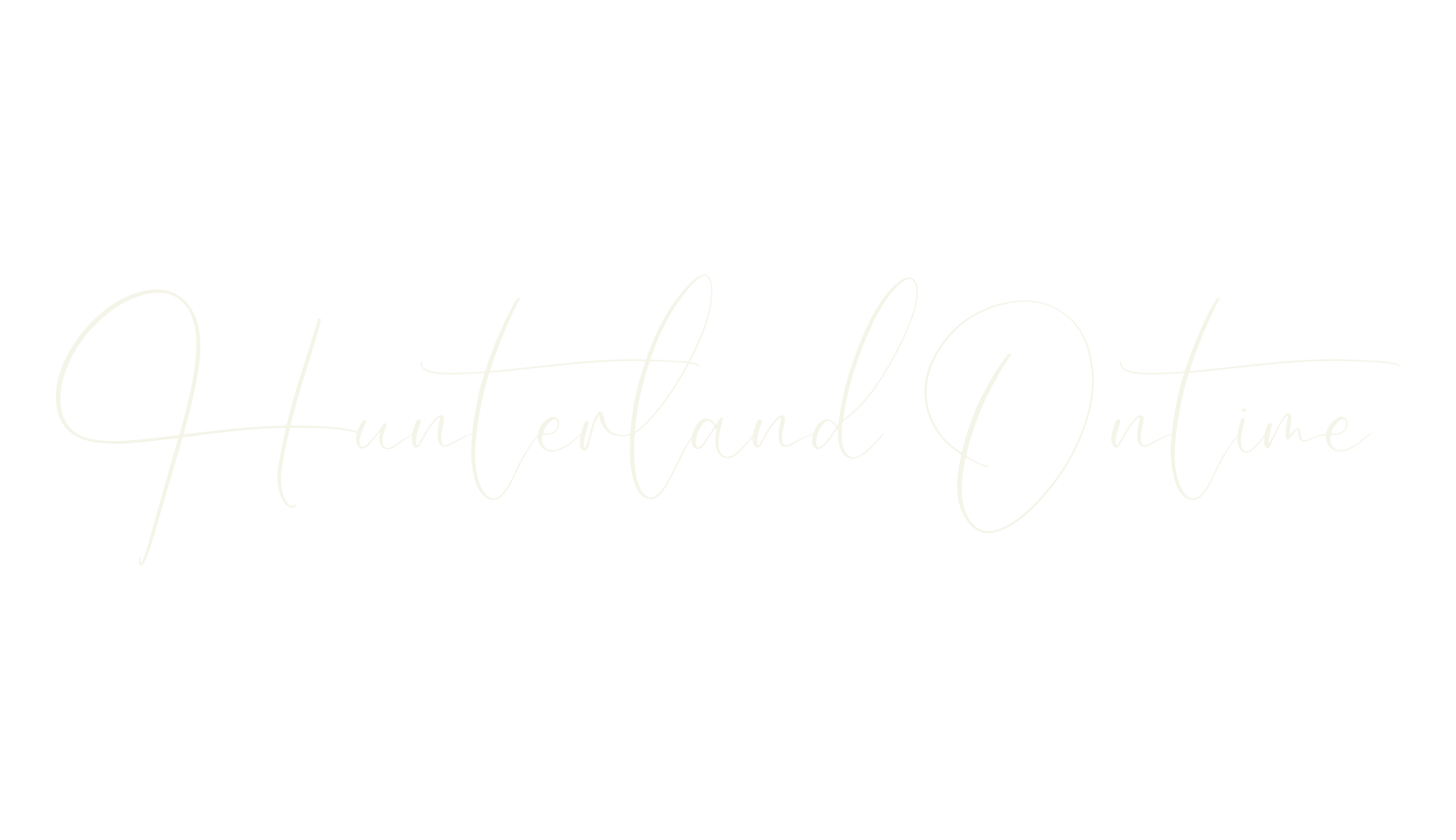 Hunterland Ontime, script font preview