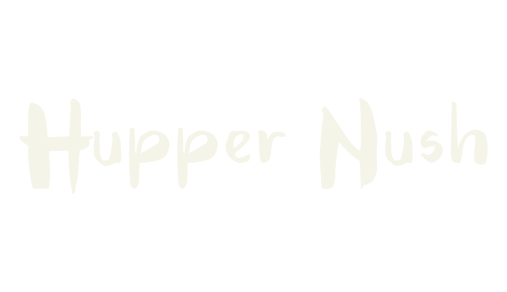 Hupper Nush, hand drawn font preview