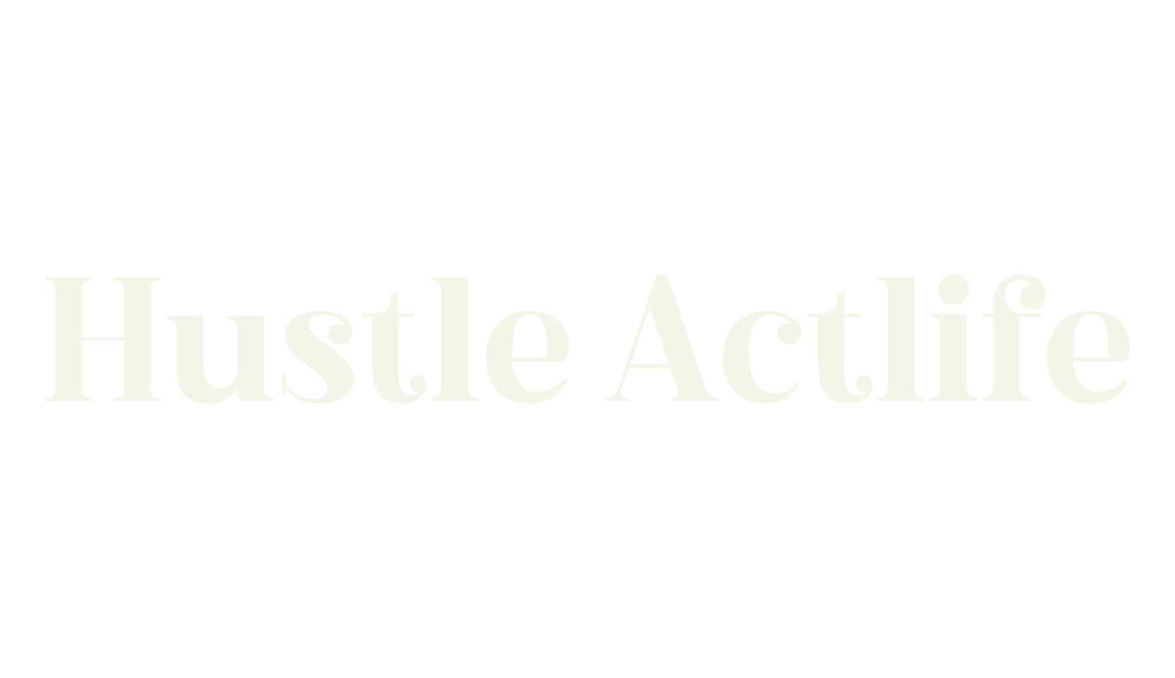 Hustle Actlife, serif font preview