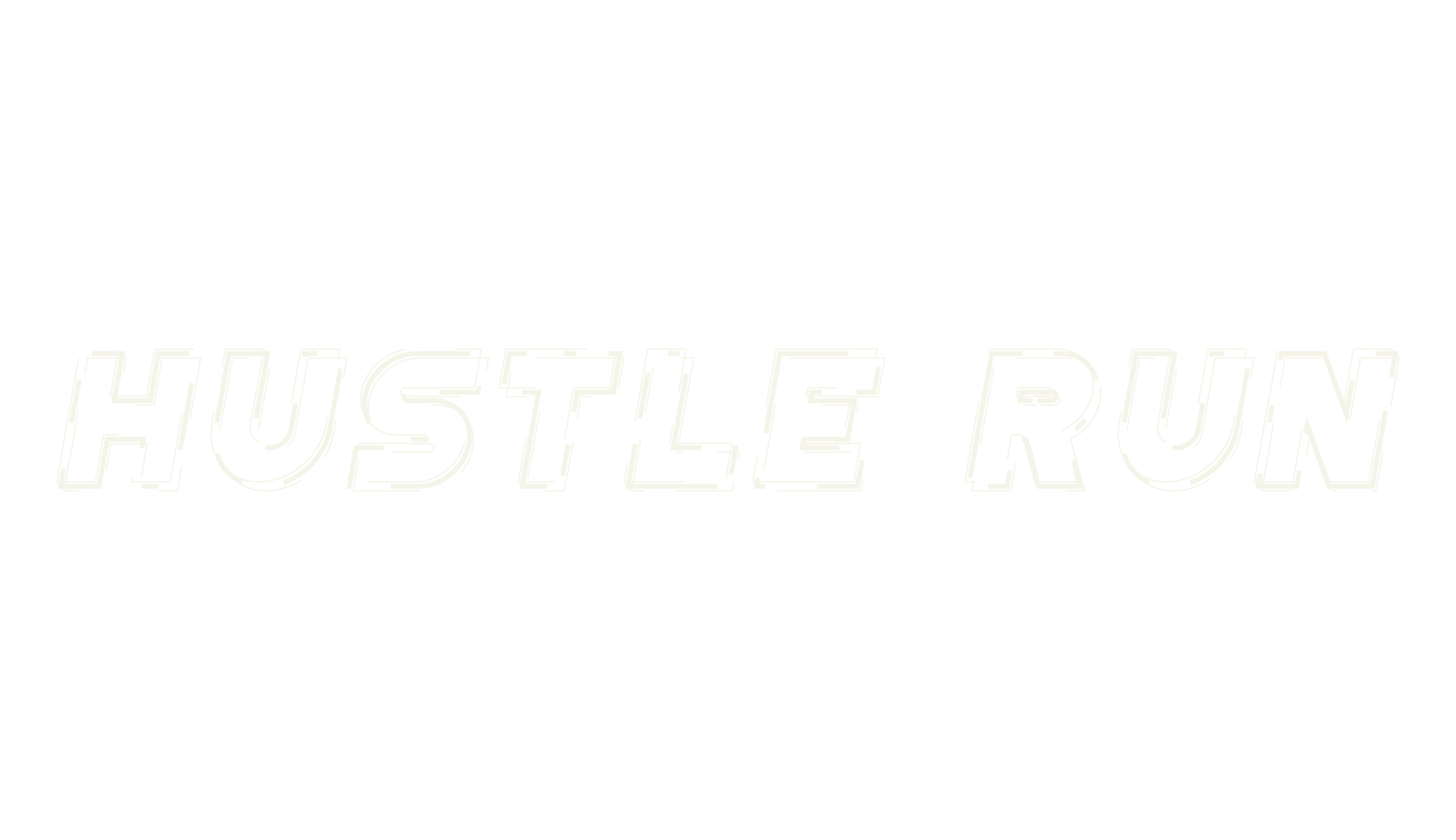 Hustle Run, racing font preview