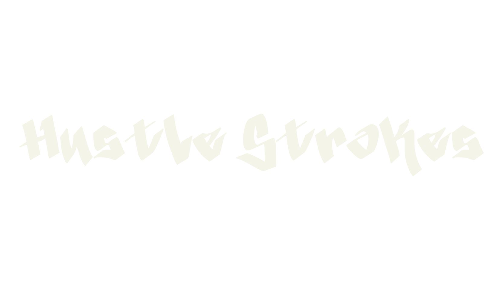 Hustle Strokes, tattoo font preview