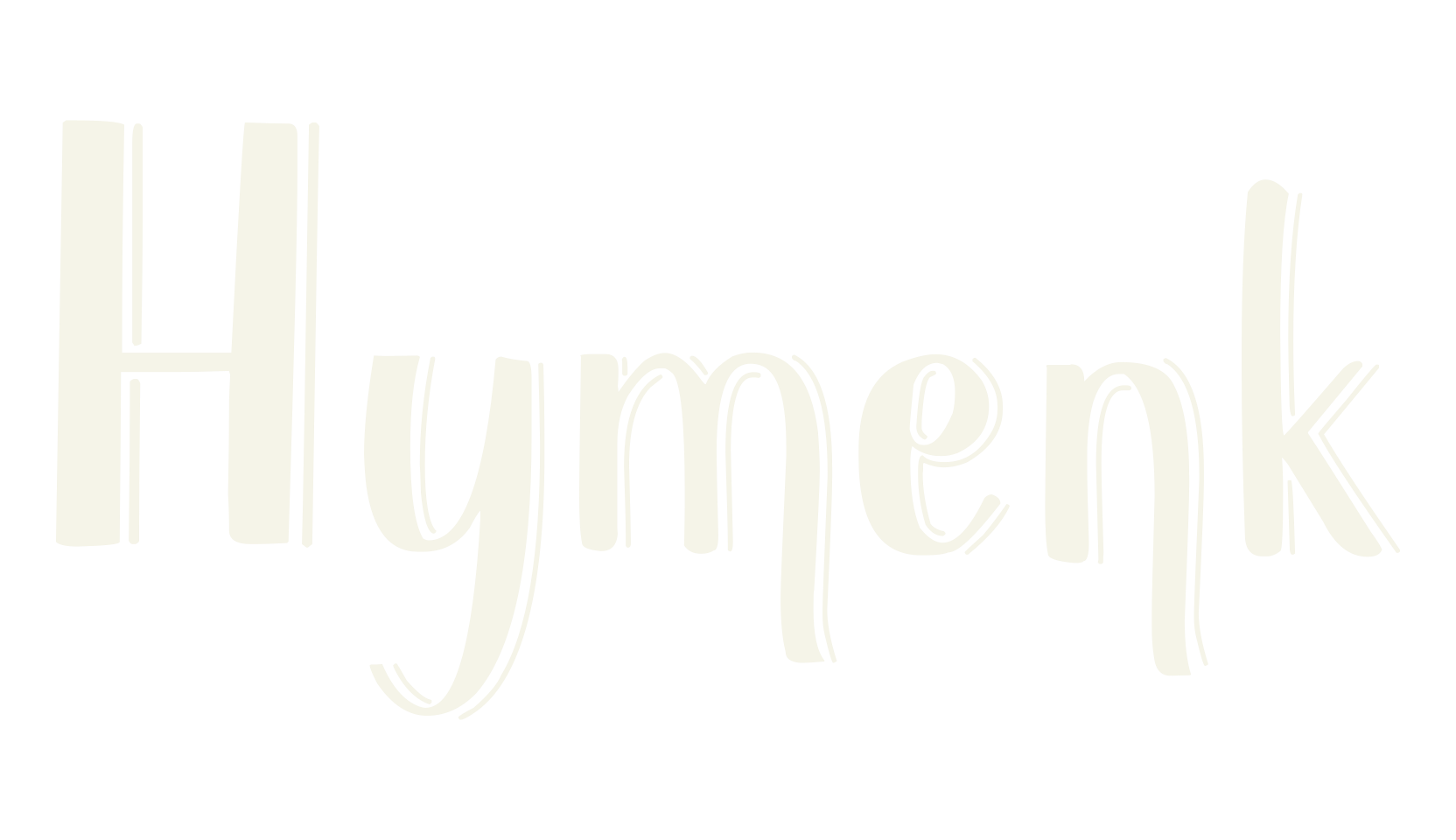 Hymenk, logo font preview