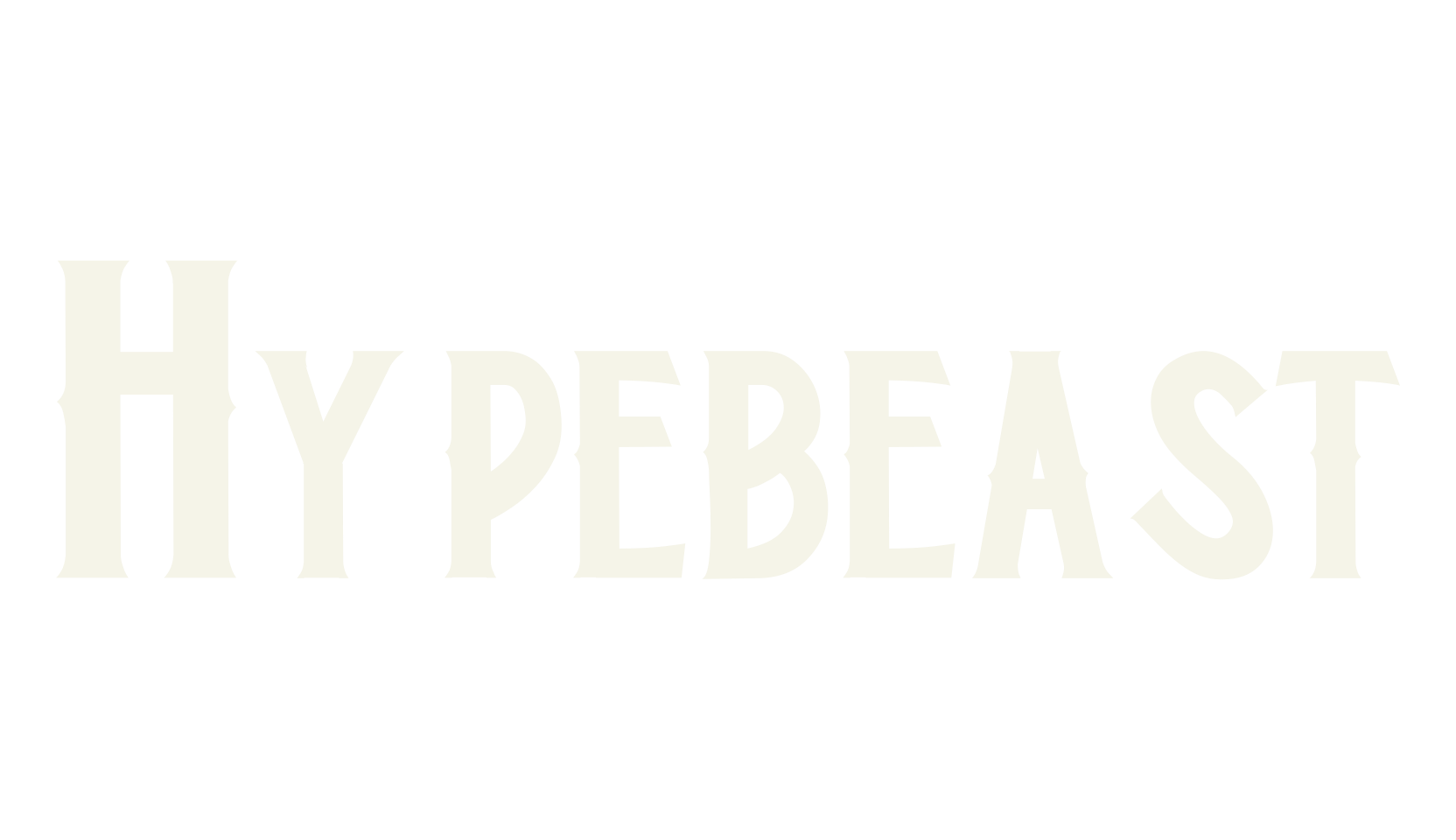 Hypebeast, fashion sign font preview