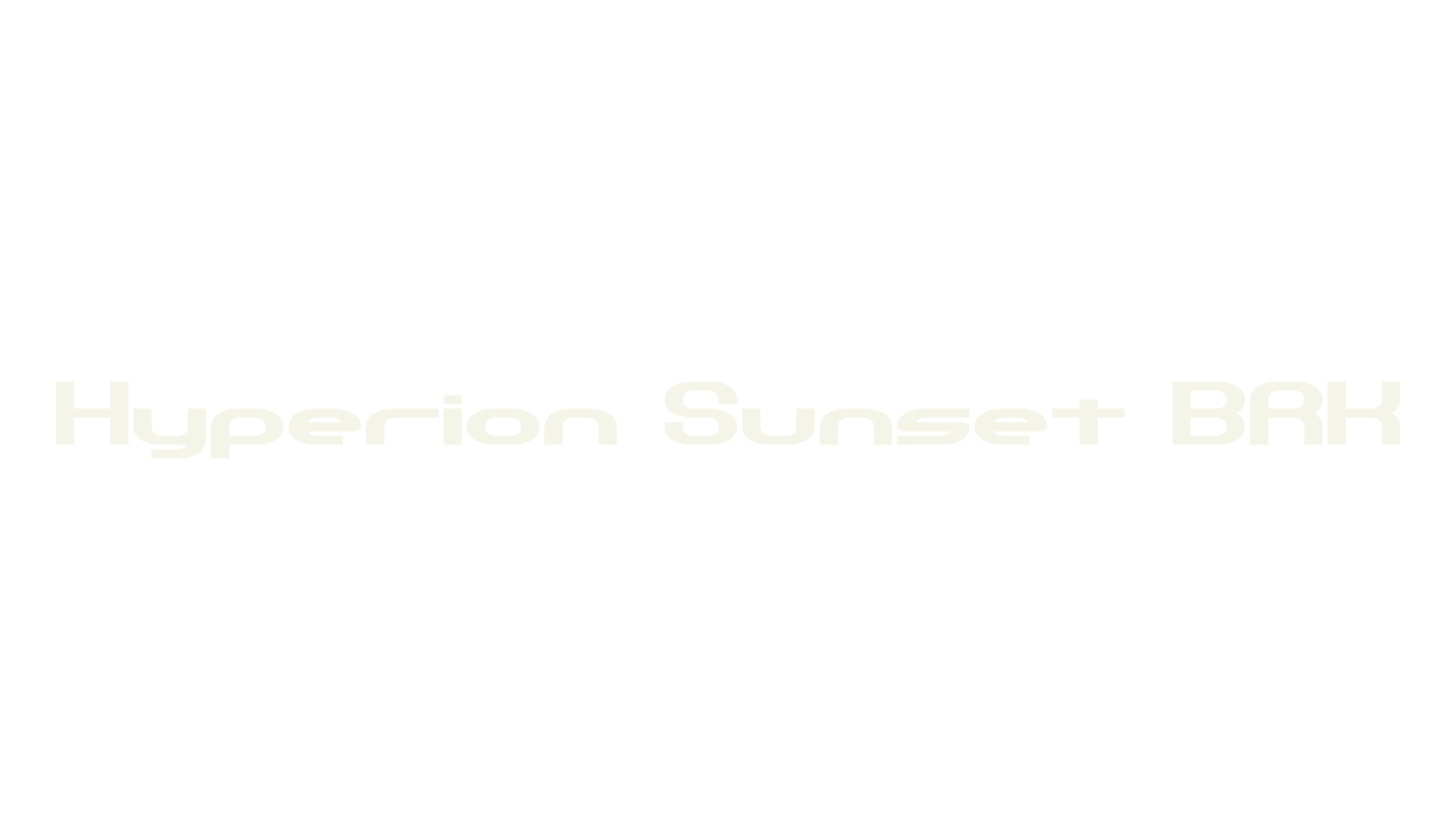 Hyperion Sunset BRK, sci-fi font preview