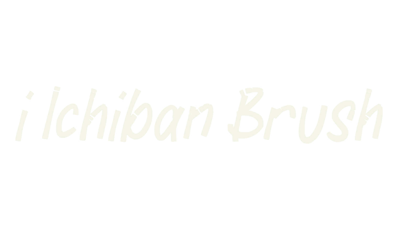 i Ichiban Brush, brush font preview
