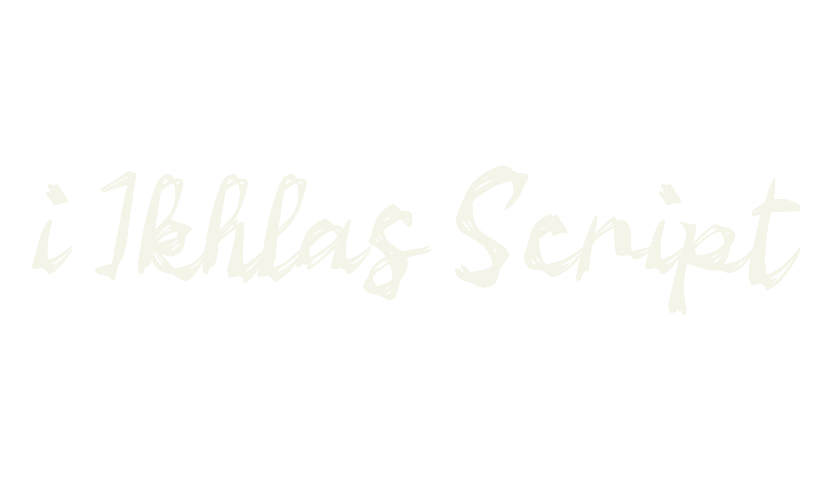 i Ikhlas Script, artistic font preview