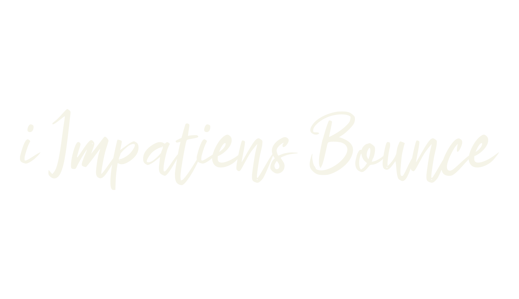 i Impatiens Bounce, cursive font preview