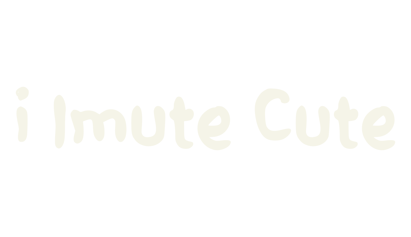 i Imute Cute, cute font preview