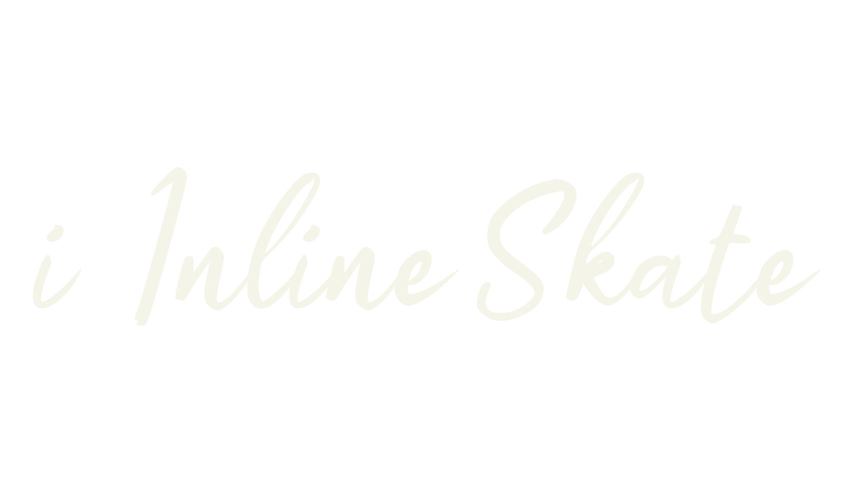 i Inline Skate, cursive font preview