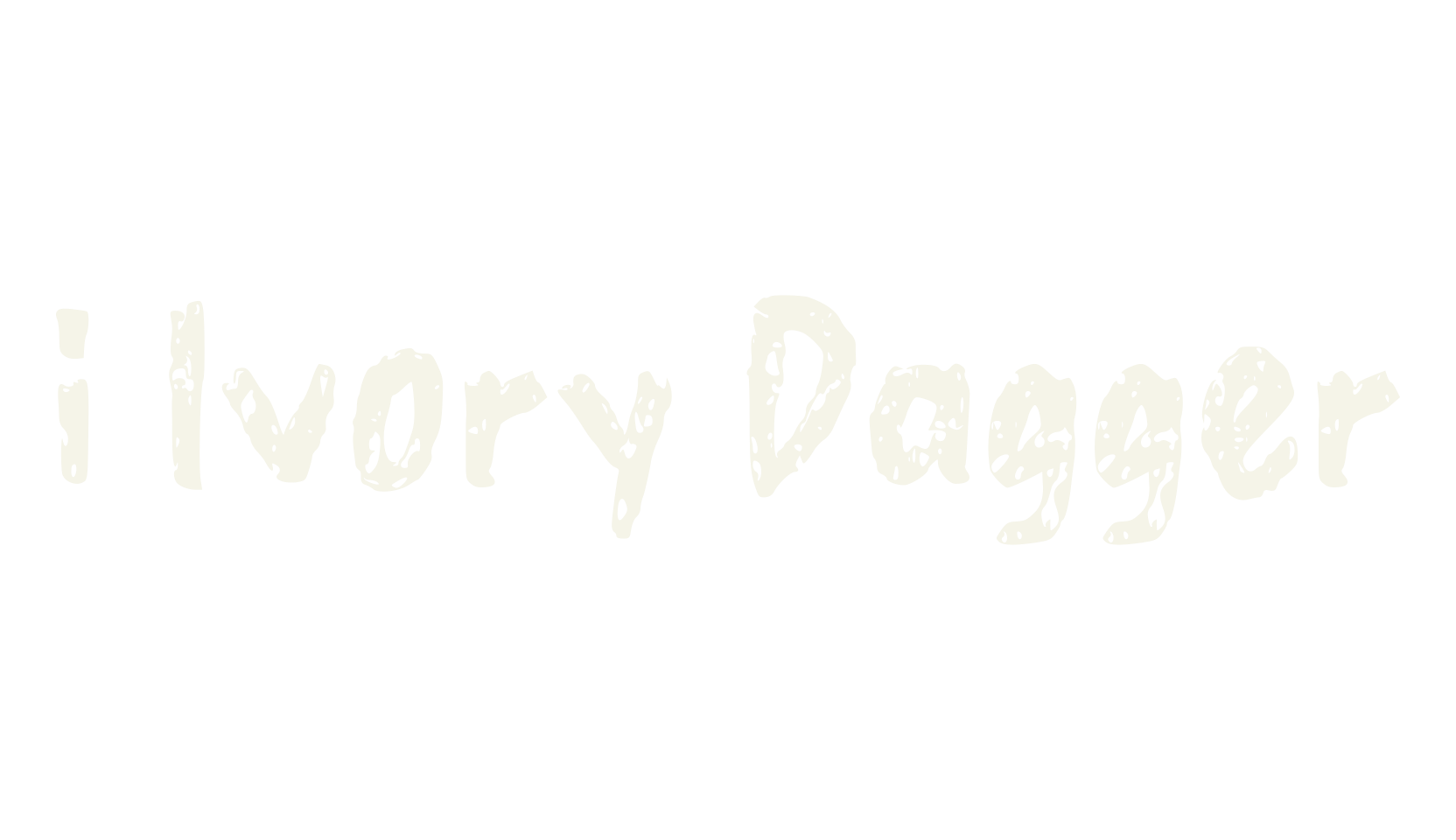 i Ivory Dagger, rock font preview