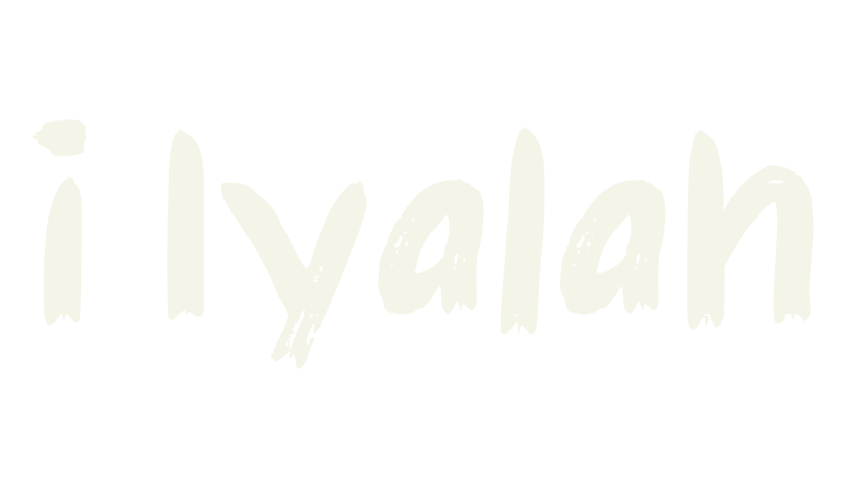 i Iyalah, lettering font preview