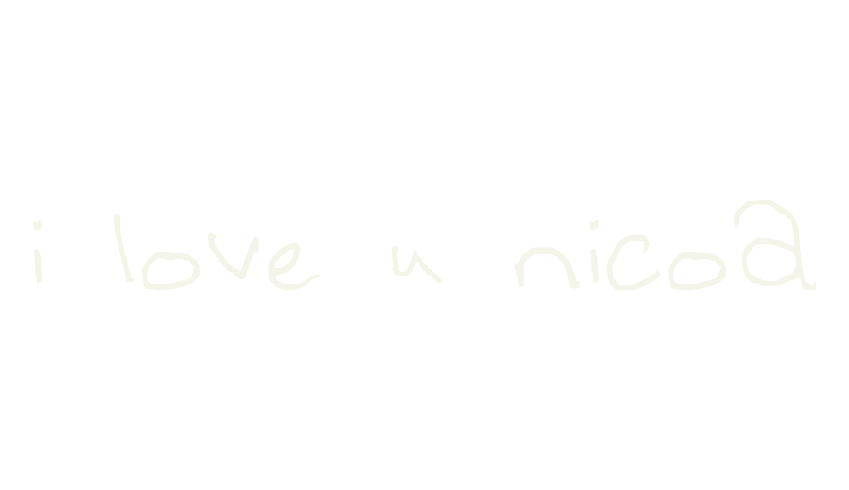 i love u nicoa, display font preview