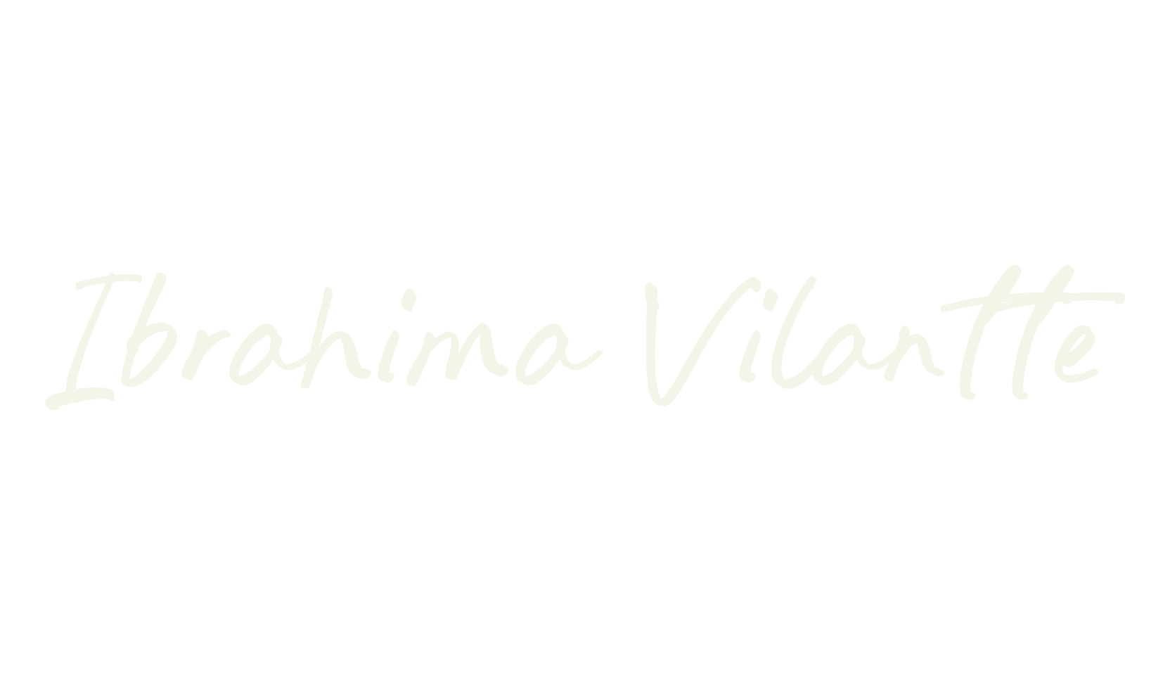 Ibrahima Vilantte, lettering font preview