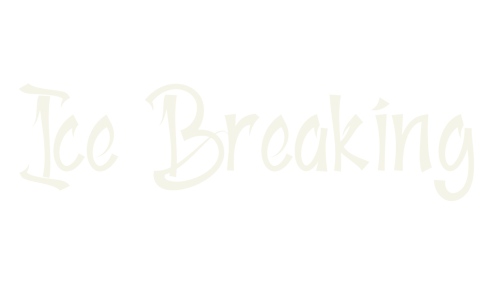 Ice Breaking, fancy font preview