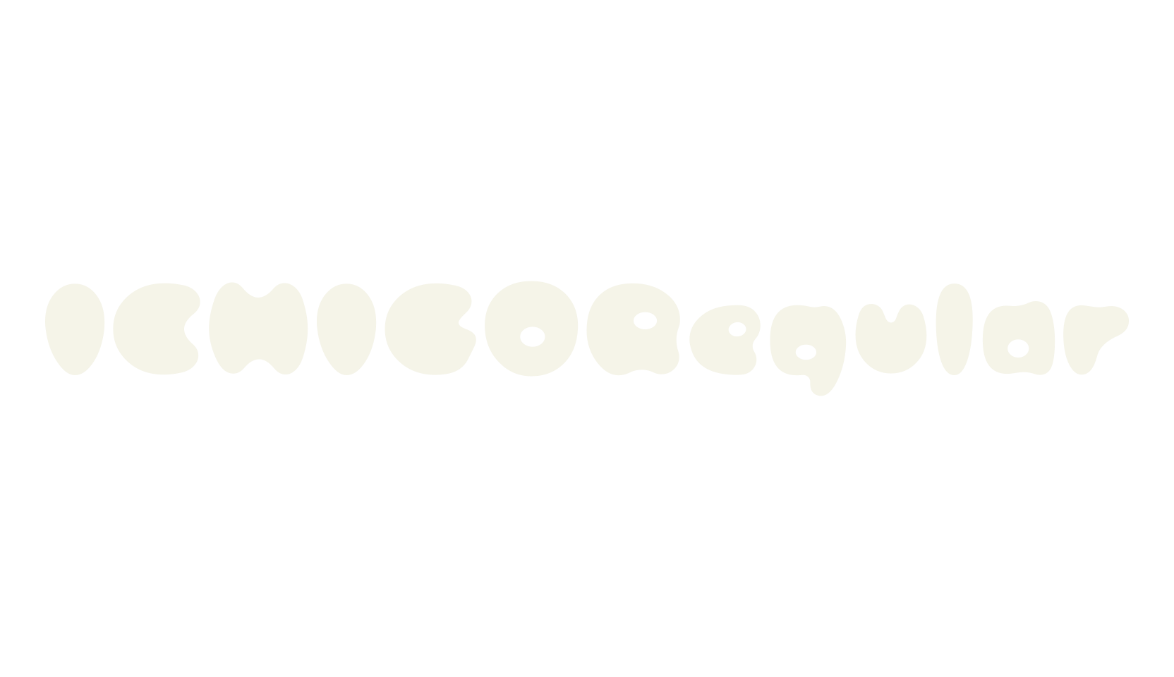 ICHIGORegular, bubbly font preview