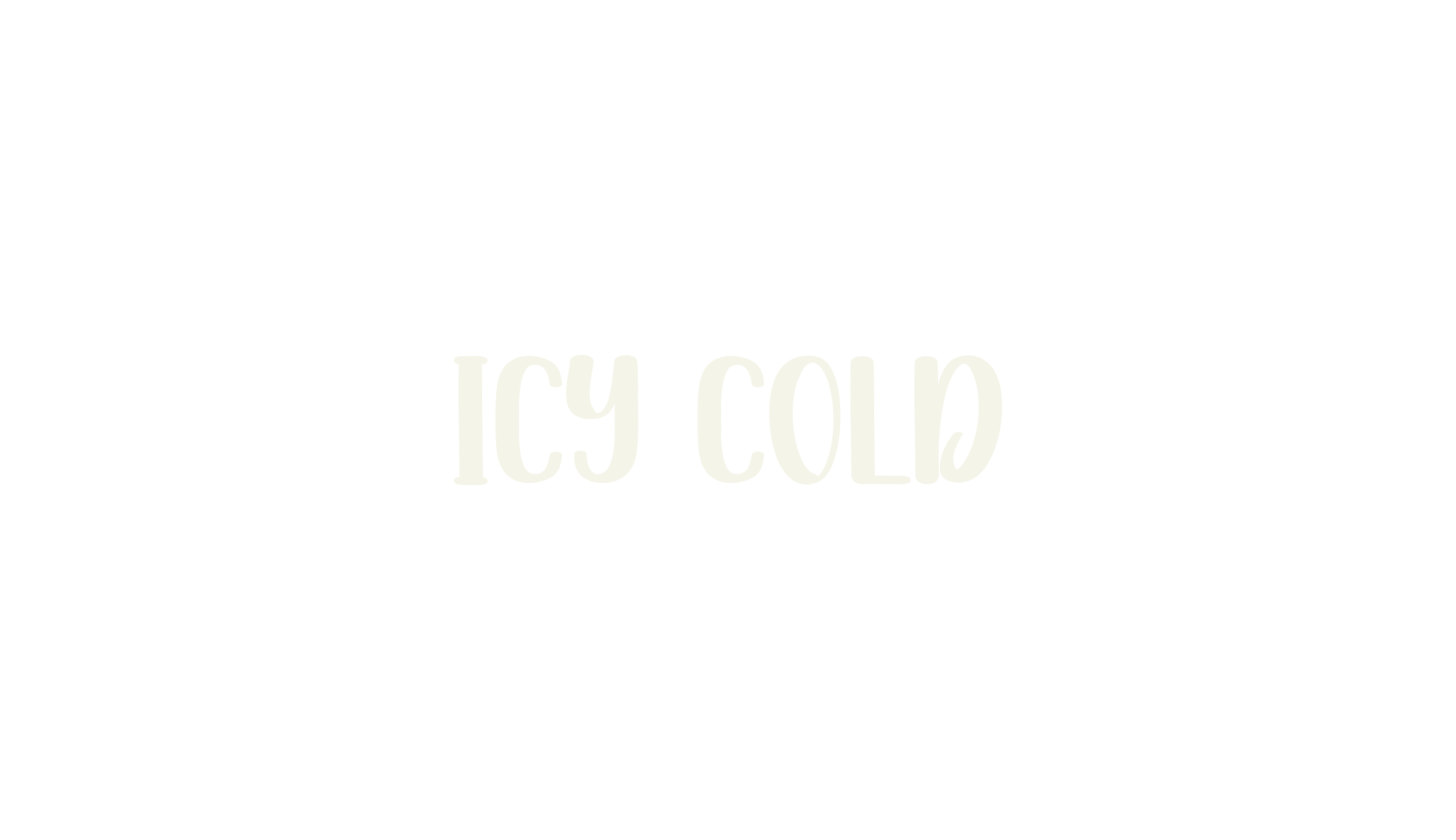 Icy Cold, handwriting font preview