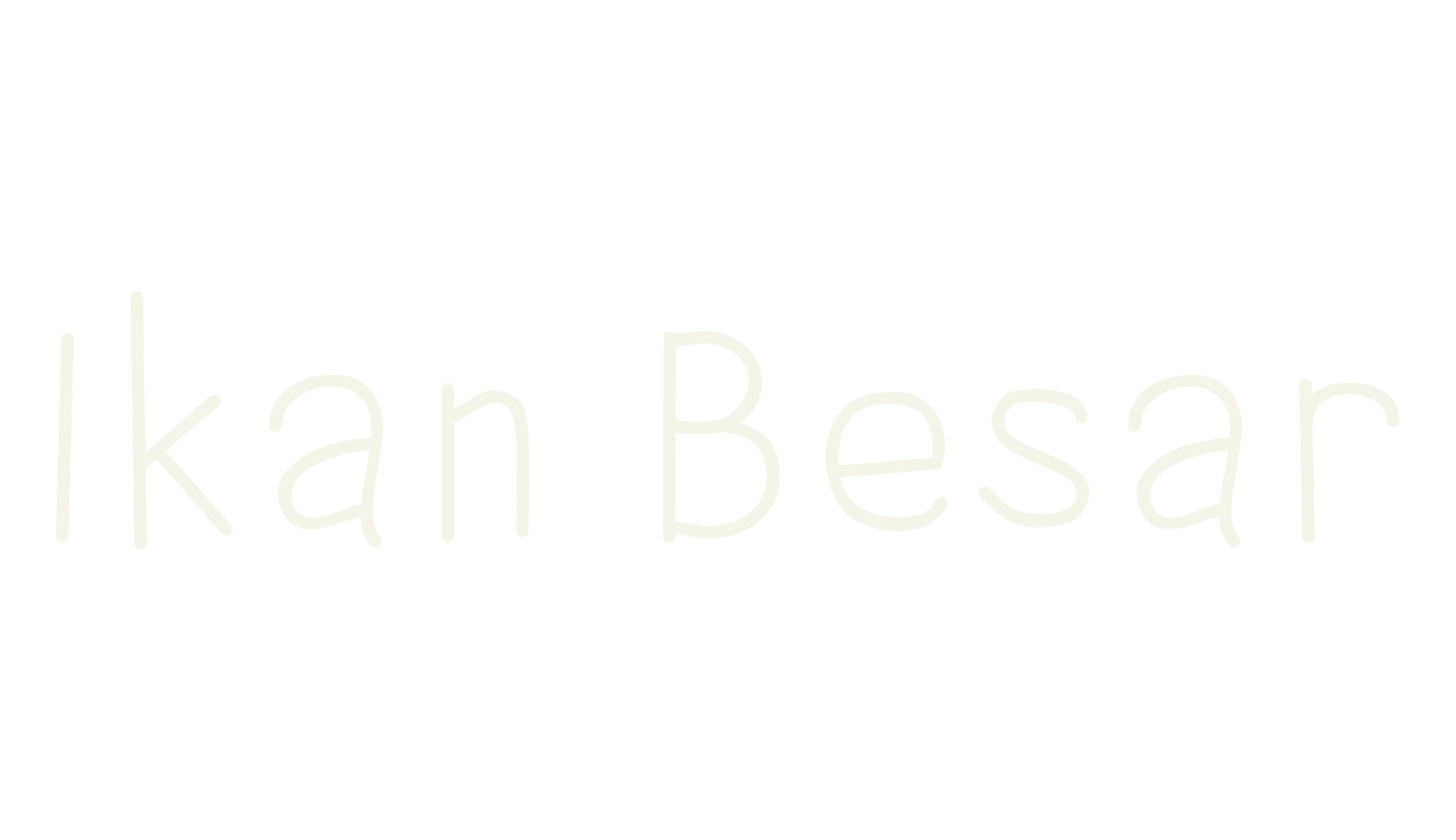 Ikan Besar, handwritten font preview