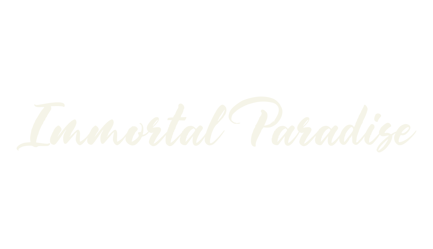 Immortal Paradise, handwriting font preview