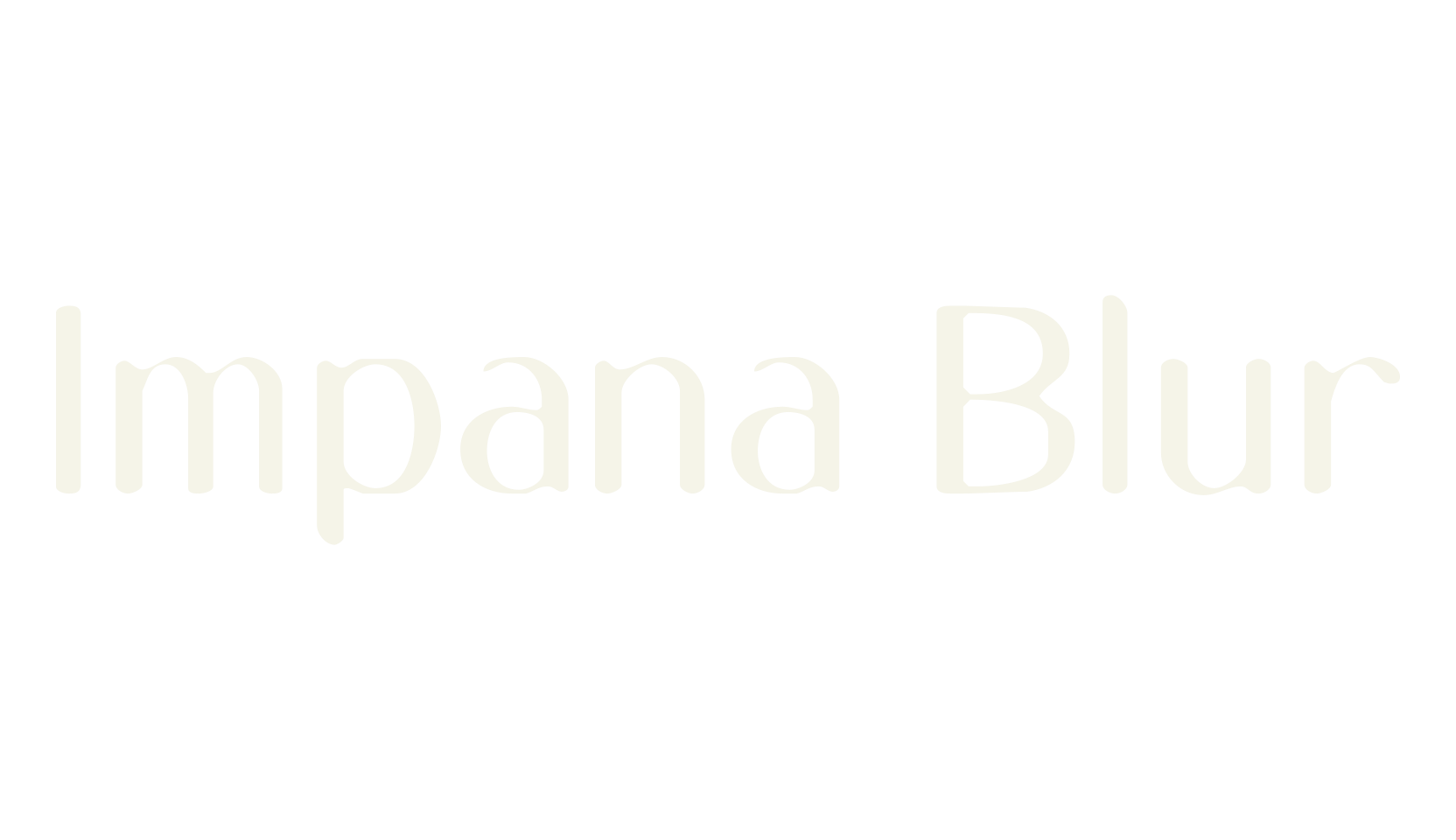 Impana Blur, modern font preview