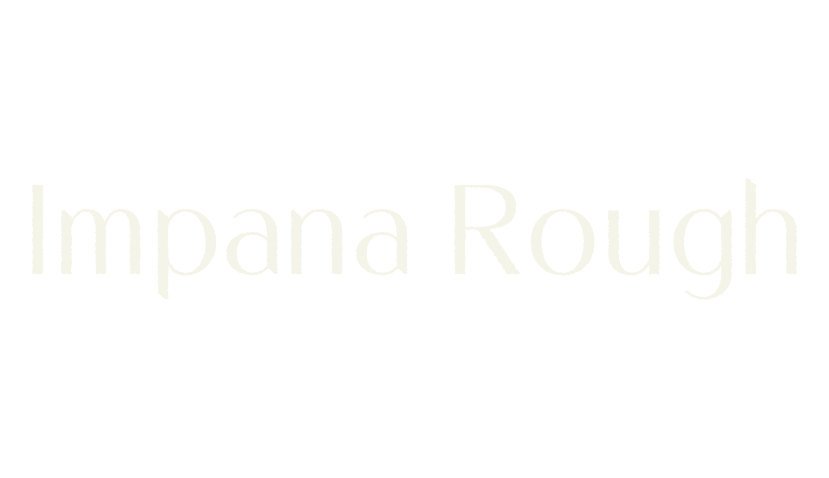 Impana Rough, logo font preview