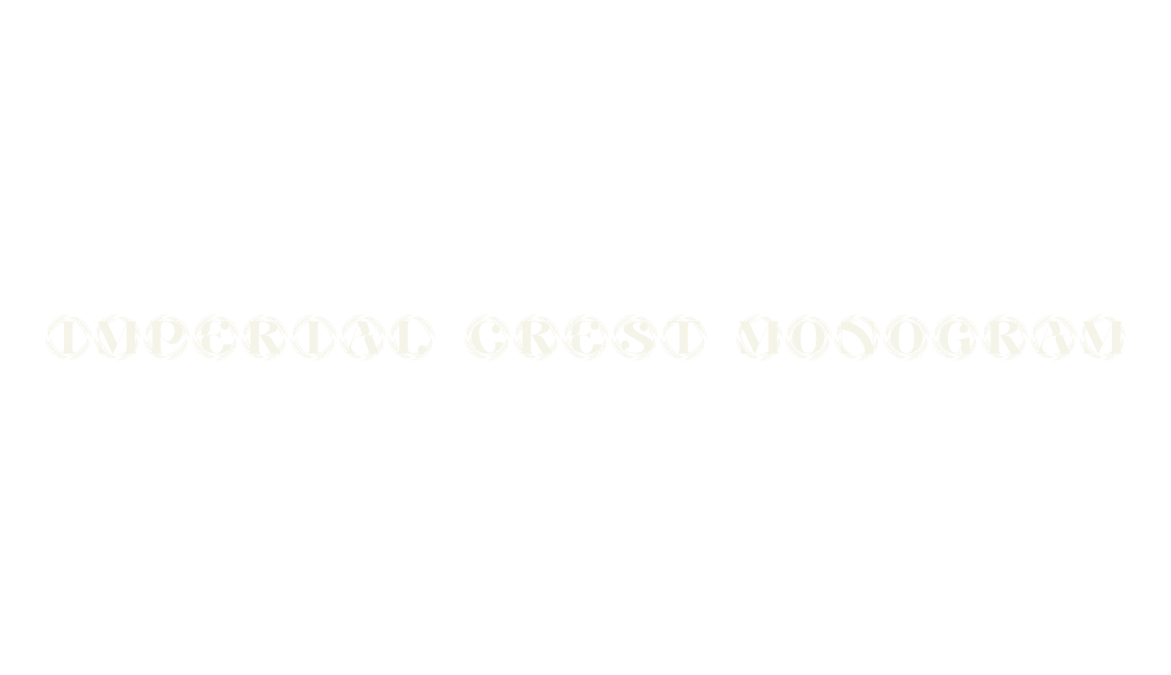 Imperial Crest Monogram, monogram font preview