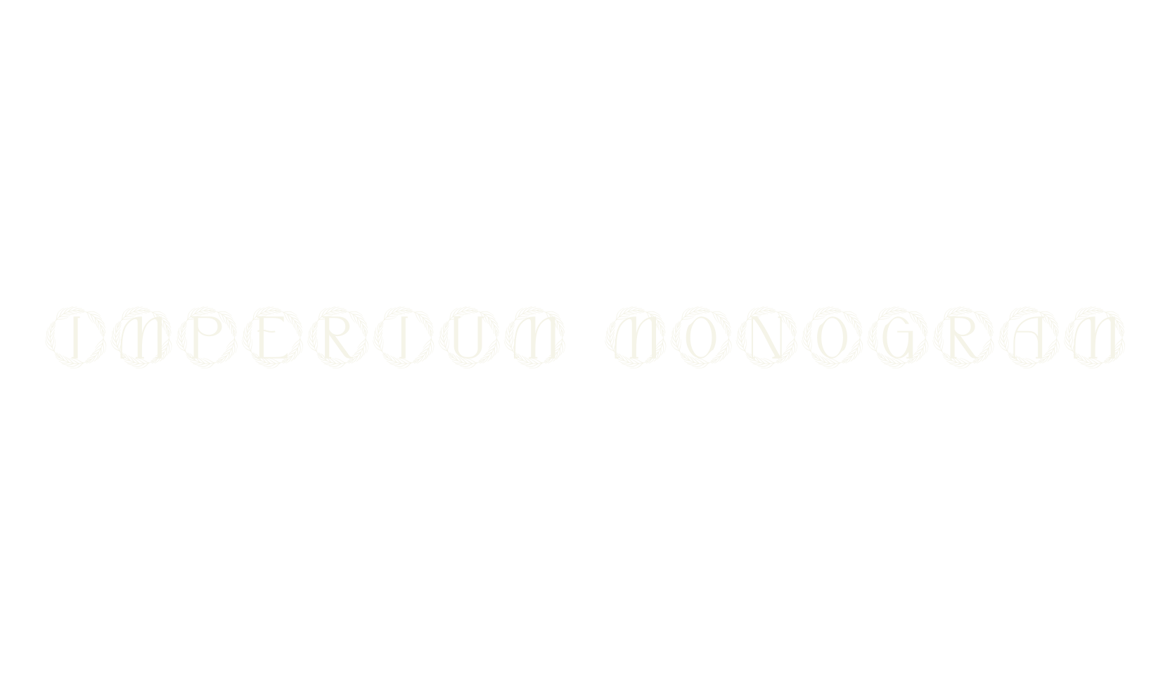 Imperium Monogram, monogram font preview