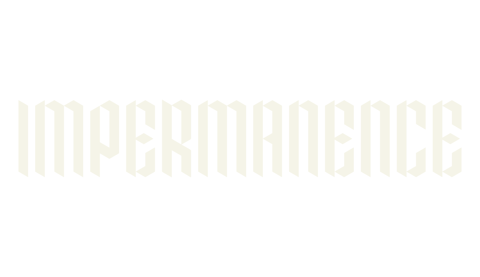 IMPERMANENCE, metal font preview