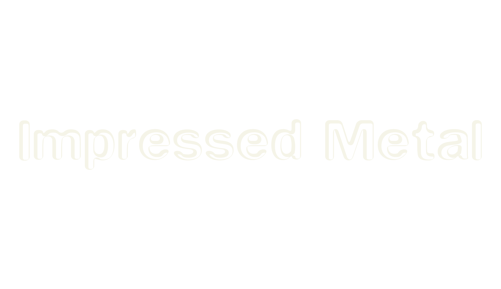 Impressed Metal, display market font preview