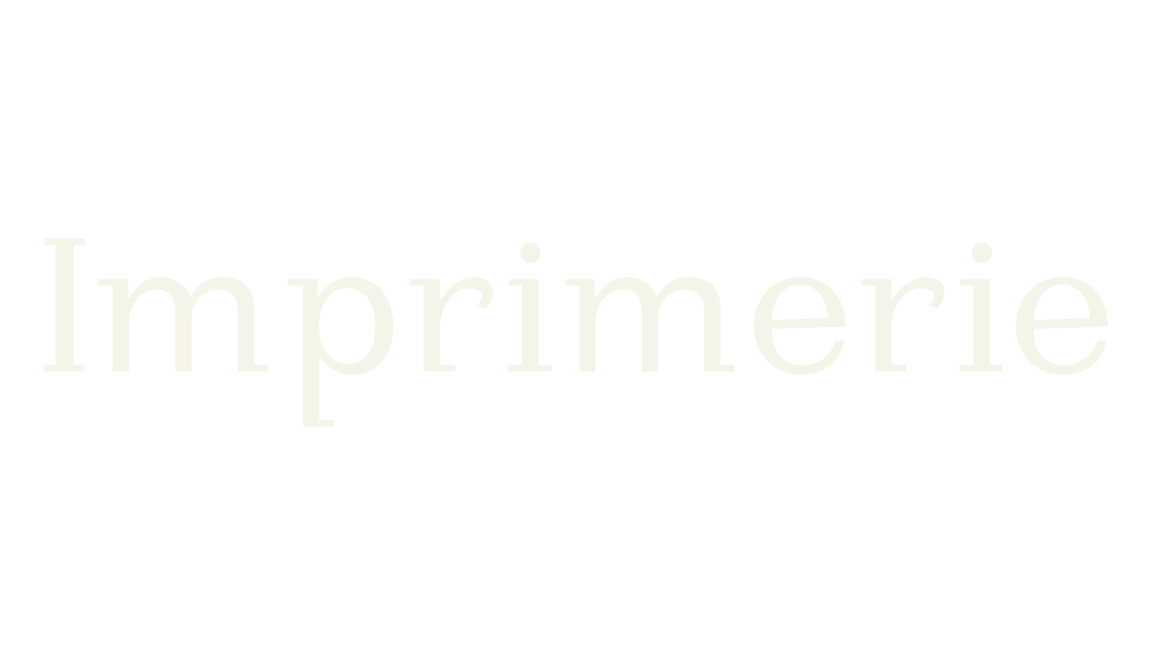 Imprimerie, serif font preview