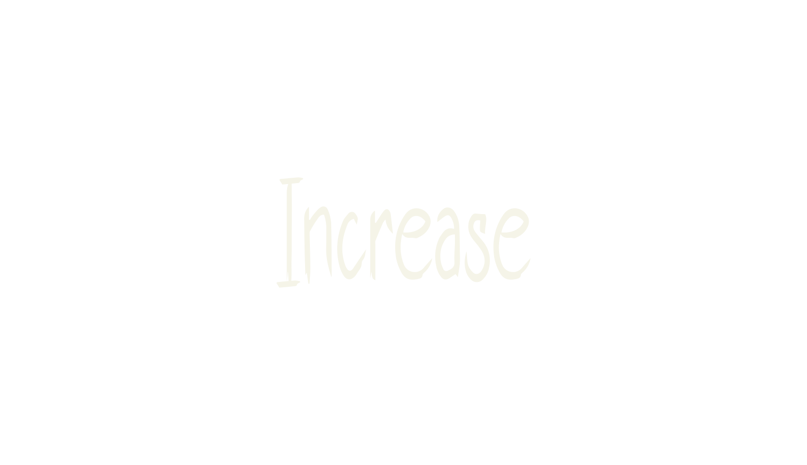 Increase, handwriting font preview