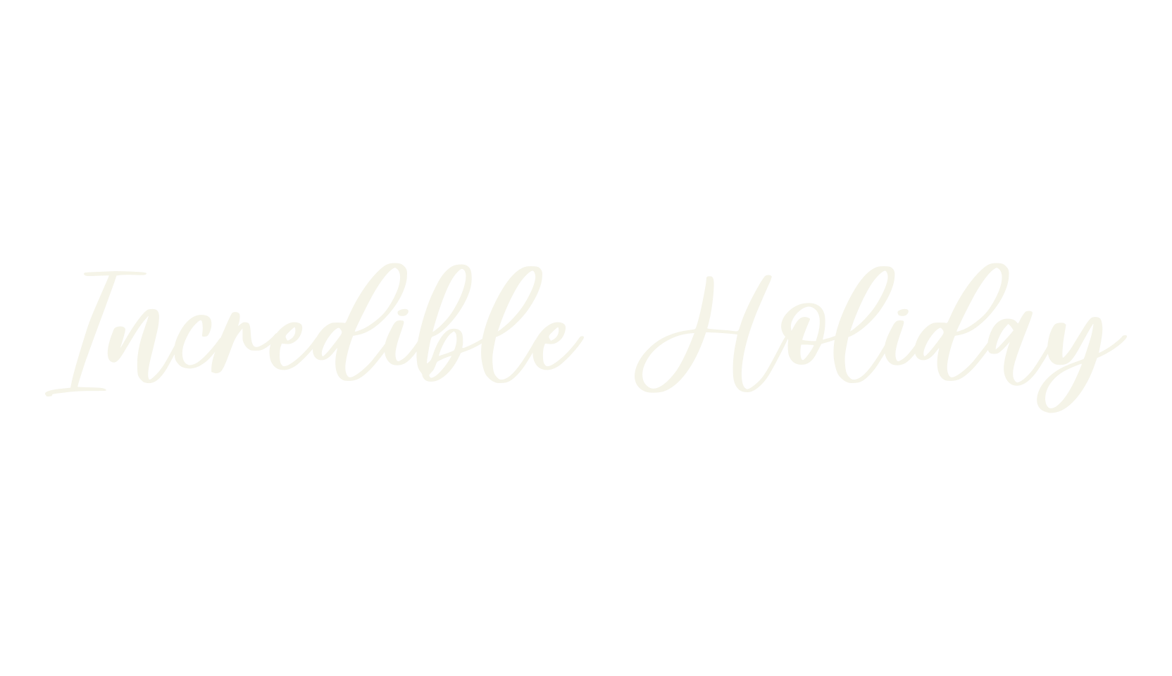 Incredible Holiday, calligraphy font preview