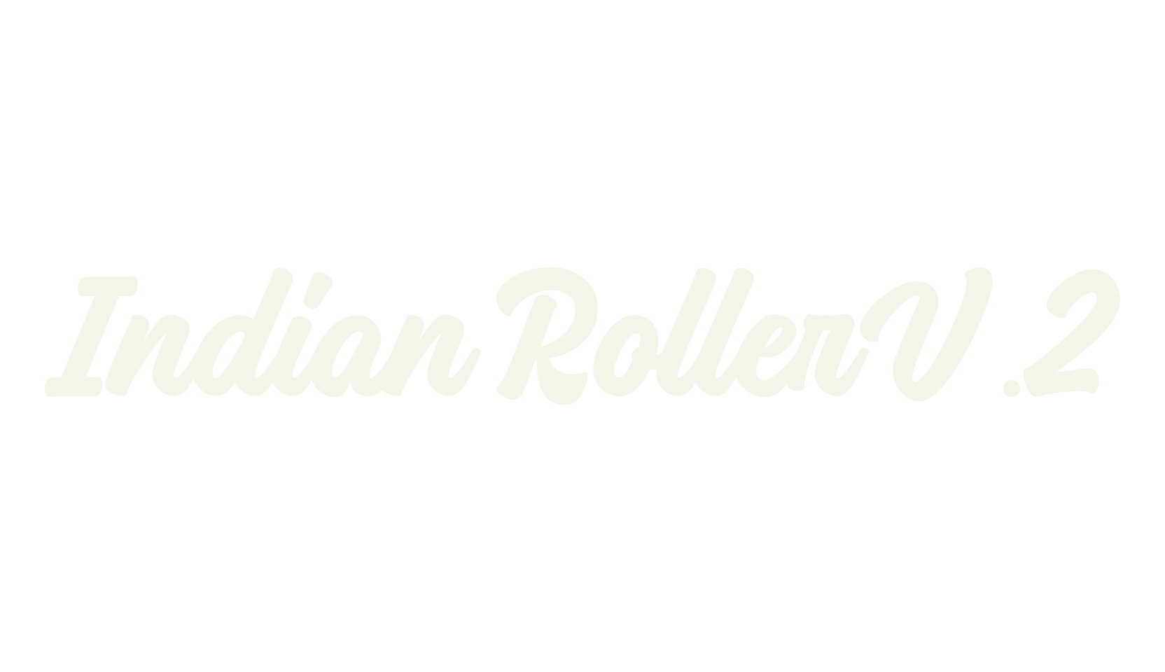 Indian Roller V .2, cursive font preview