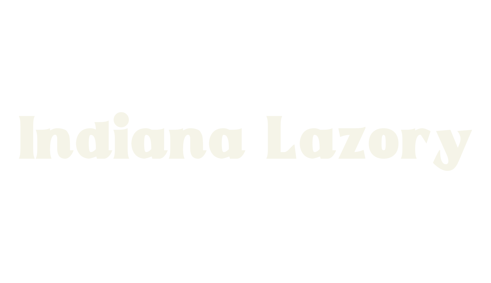 Indiana Lazory, bold font preview