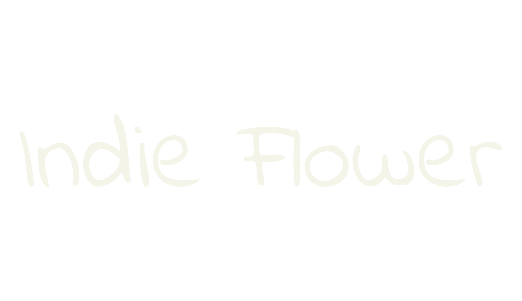 Indie Flower, handwritten font preview