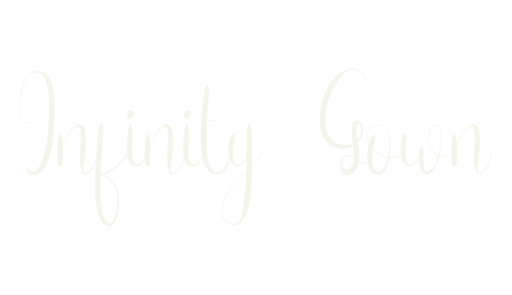 Infinity Gown, calligraphy font preview