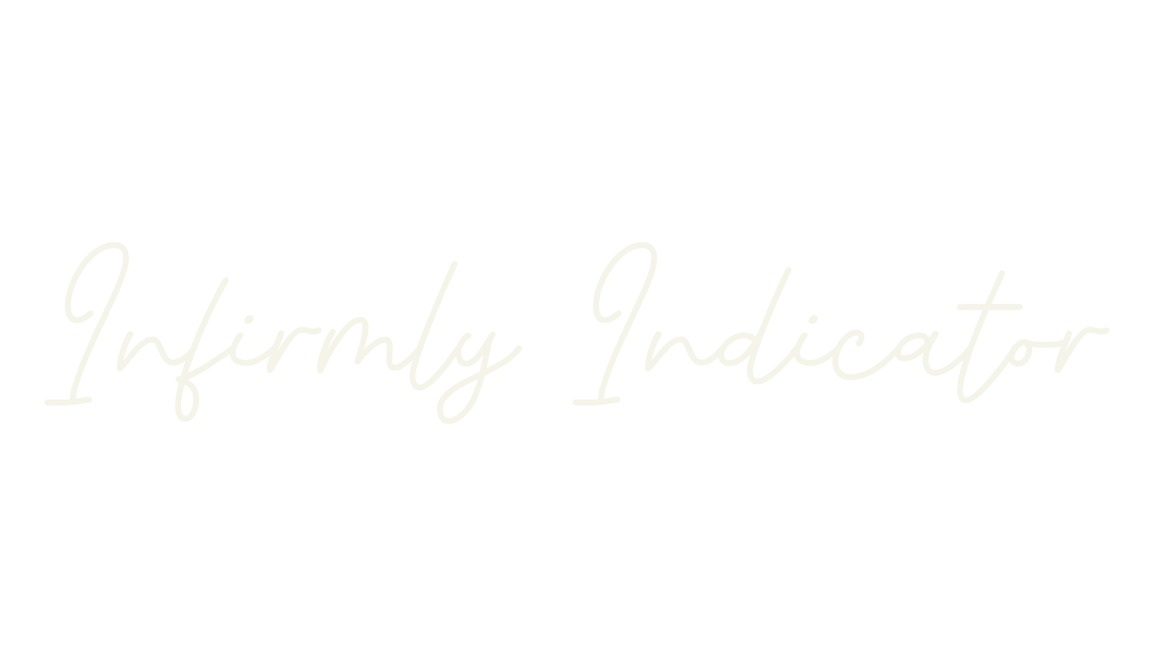 Infirmly Indicator, fashion script font preview