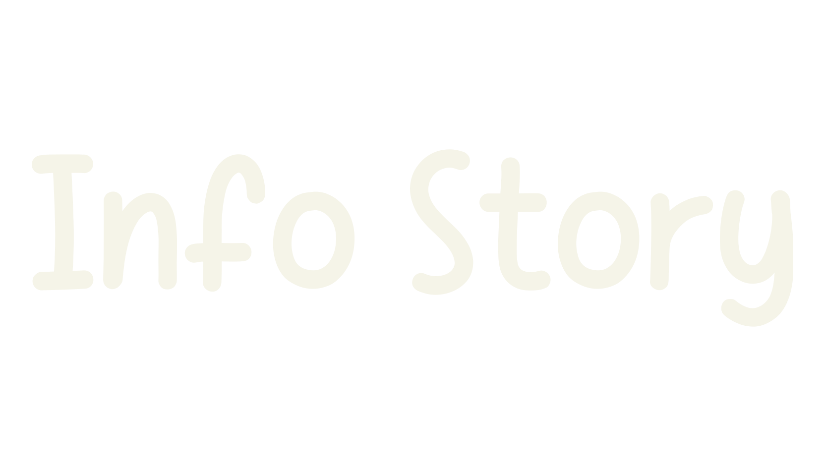 Info Story, handwritten font preview
