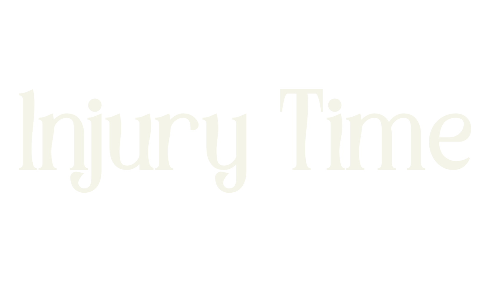 Injury Time, basic font preview