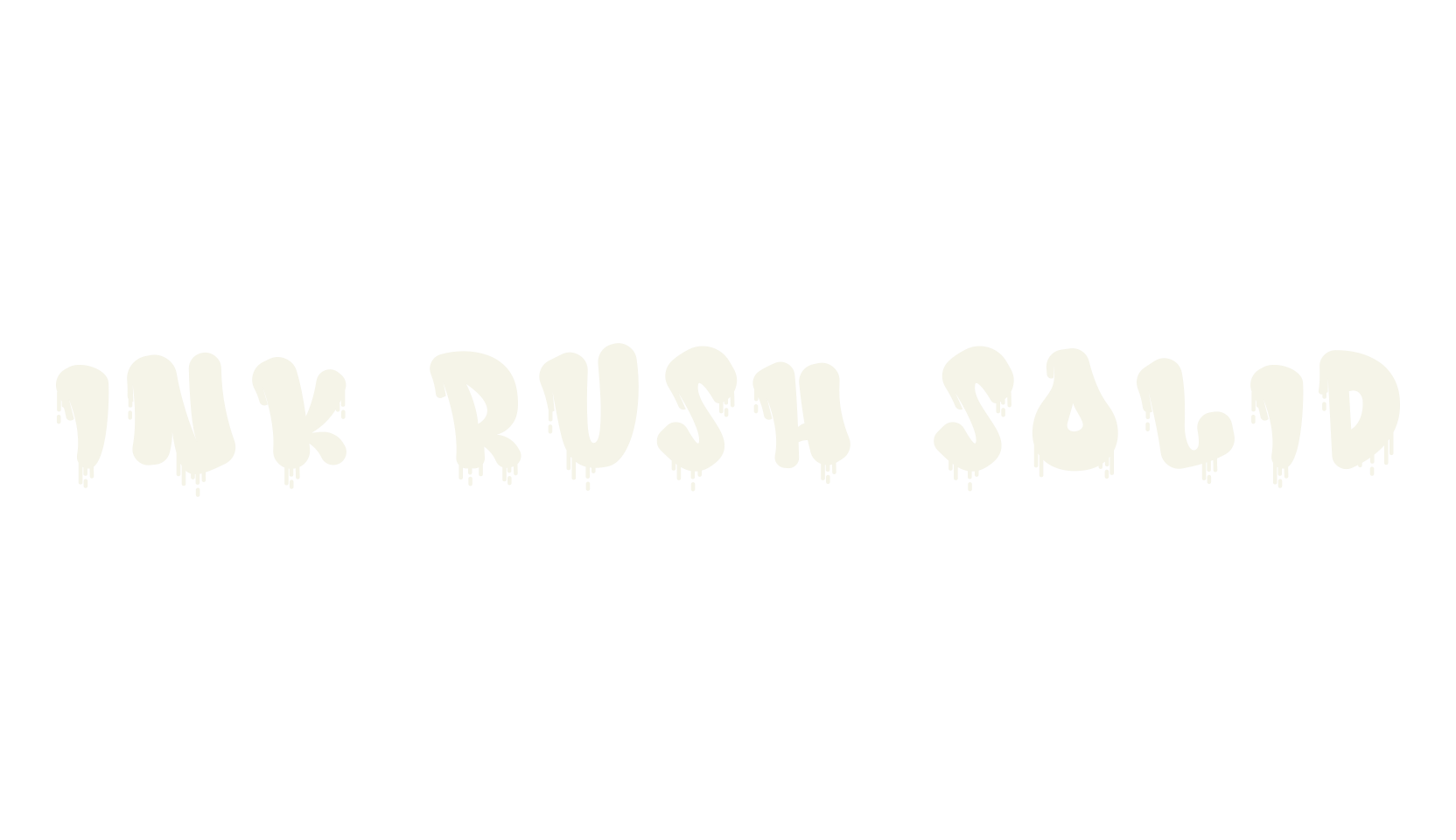 Ink Rush Solid, graffiti font preview