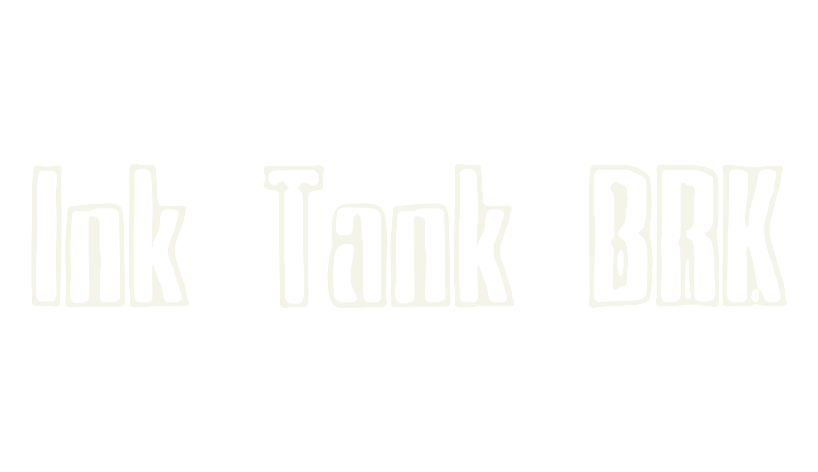 Ink Tank BRK, hollow font preview