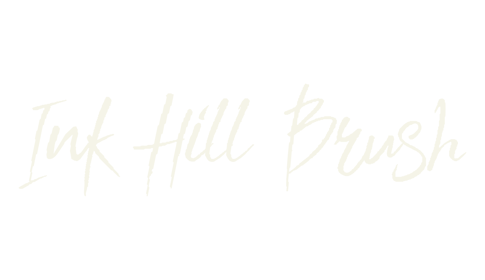 Ink Hill Brush, brush font preview