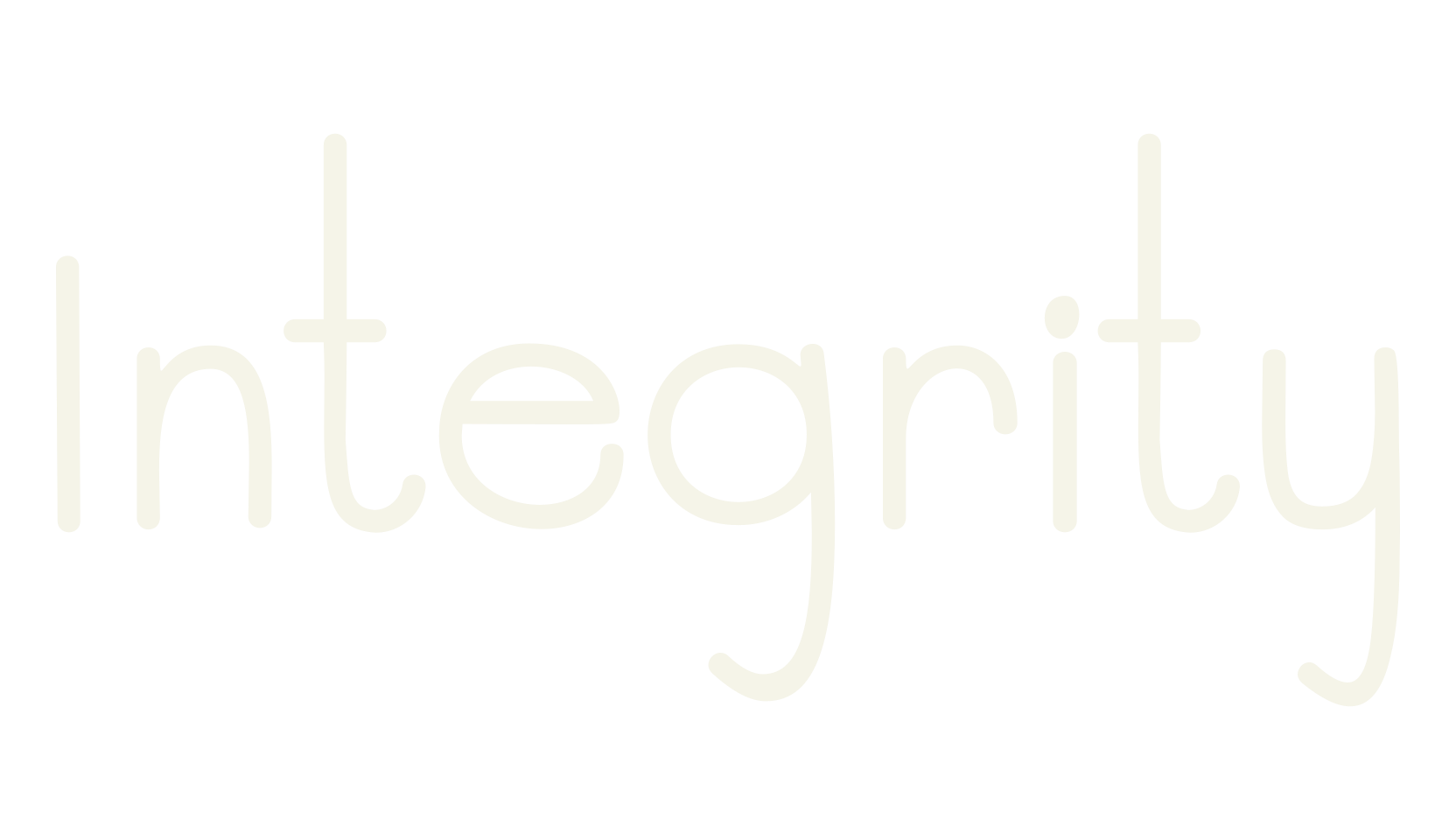 Integrity, handwriting font preview