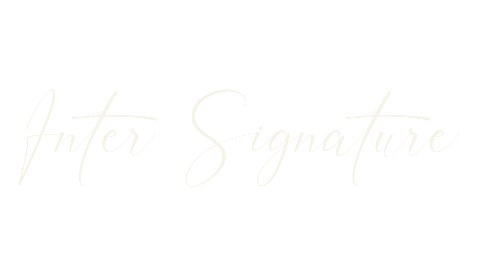Inter Signature, calligraphy font preview