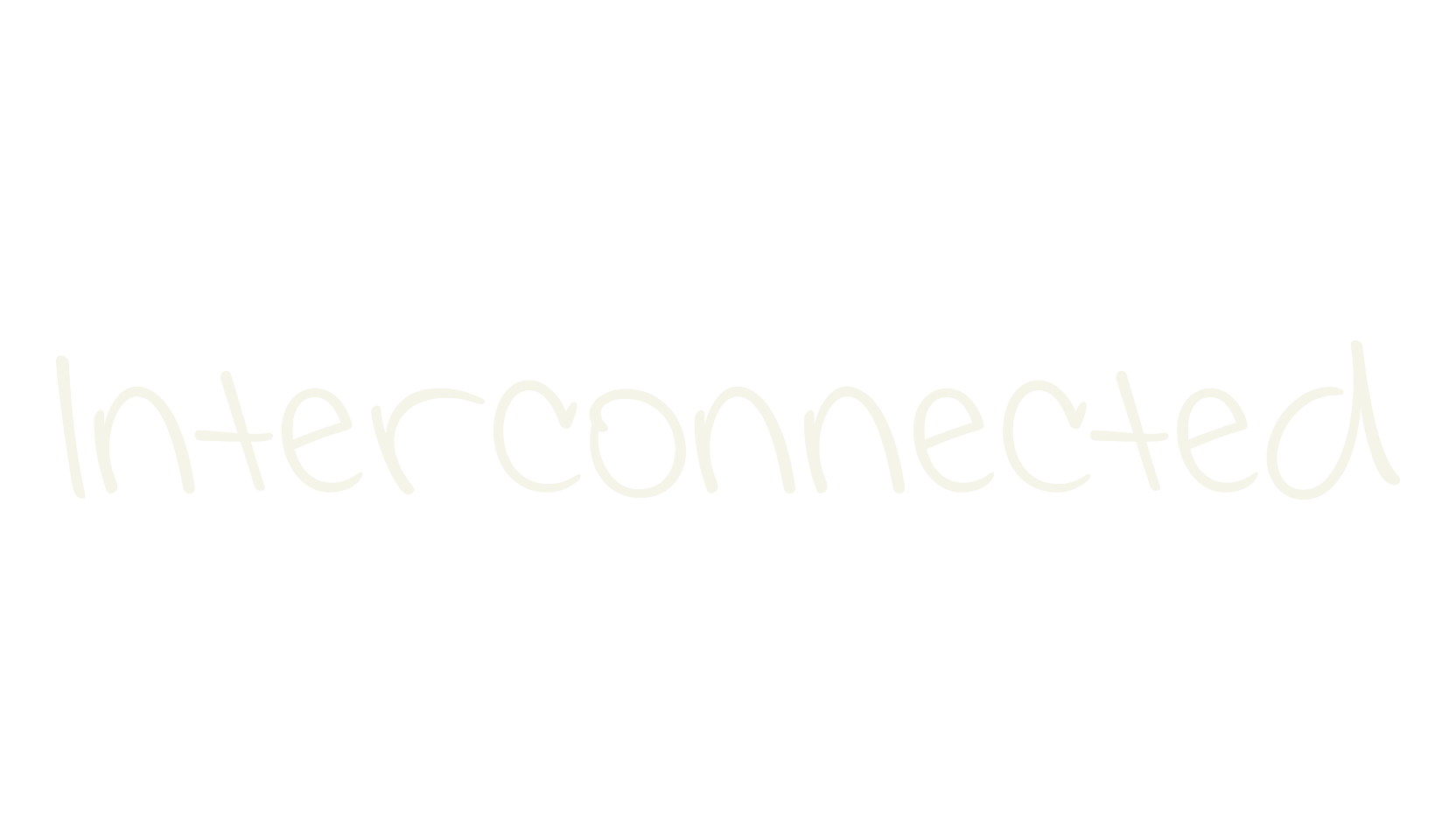 Interconnected, stylish font preview