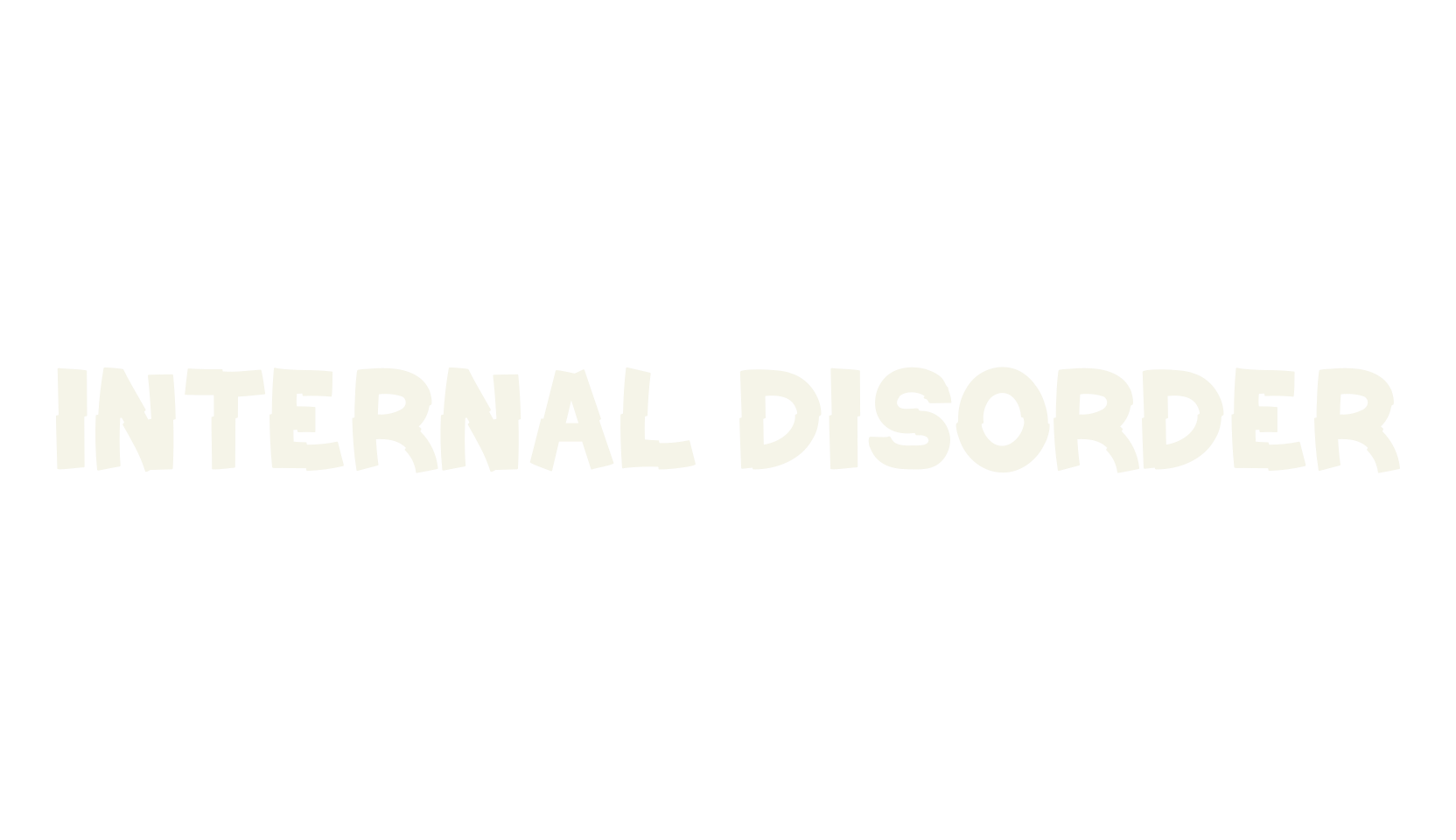 INTERNAL DISORDER, thick font preview