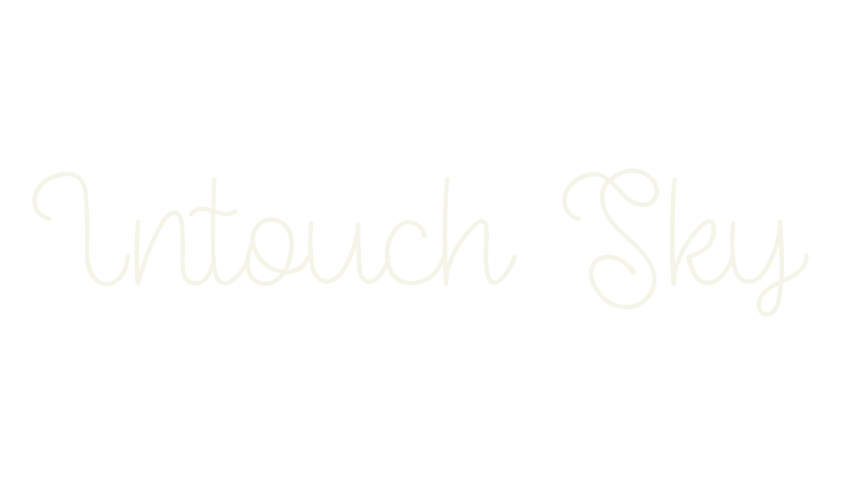 Intouch Sky, hand lettering font preview