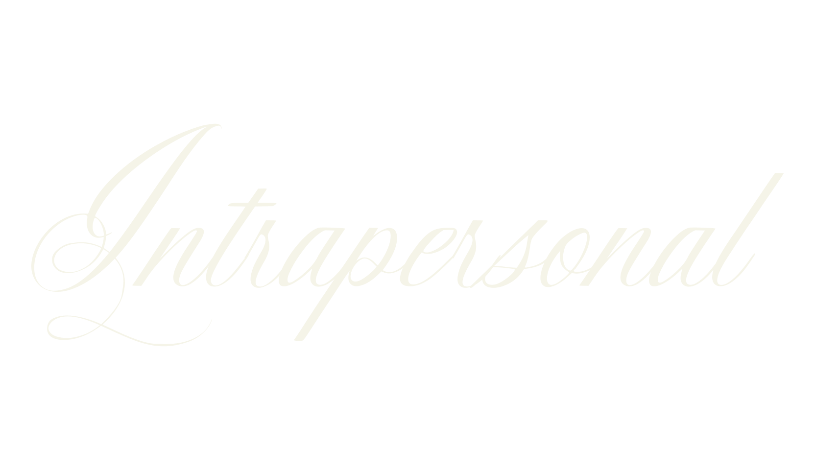 Intrapersonal, cursive font preview