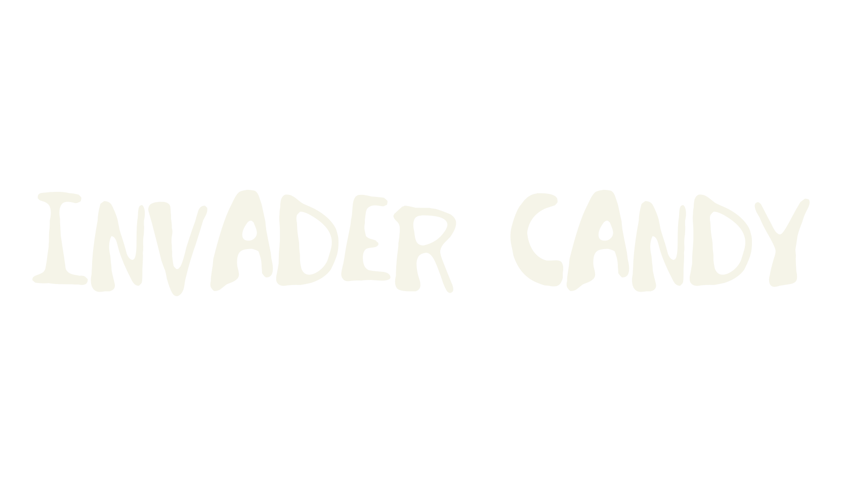 Invader Candy, cartoon font preview